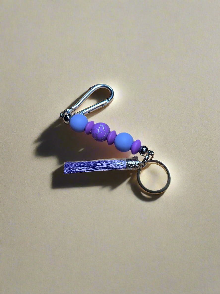 Purple Lightning Keychain