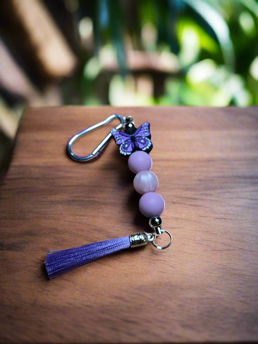 Purple Butterfly Keychain