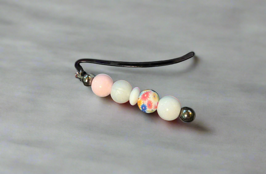 Flower and Pink Bookmark