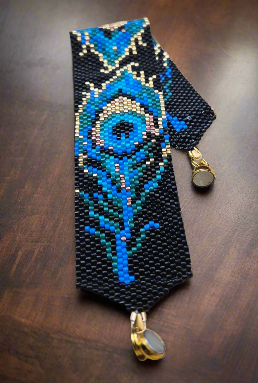 Peacock Feather Bracelet