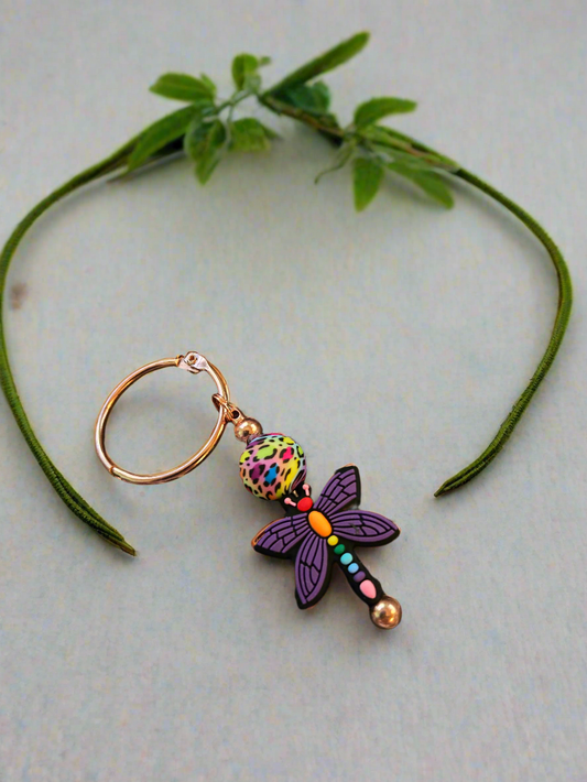 Dragonfly Copper Keychain