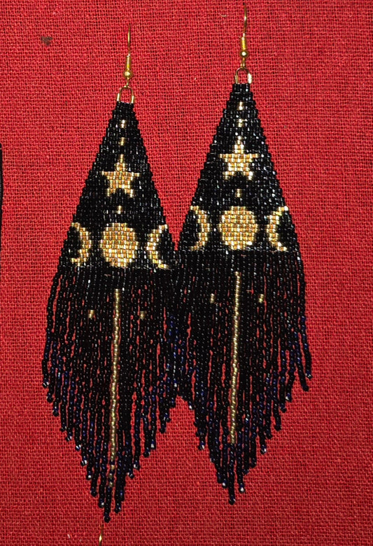 Moon and Star Earrings