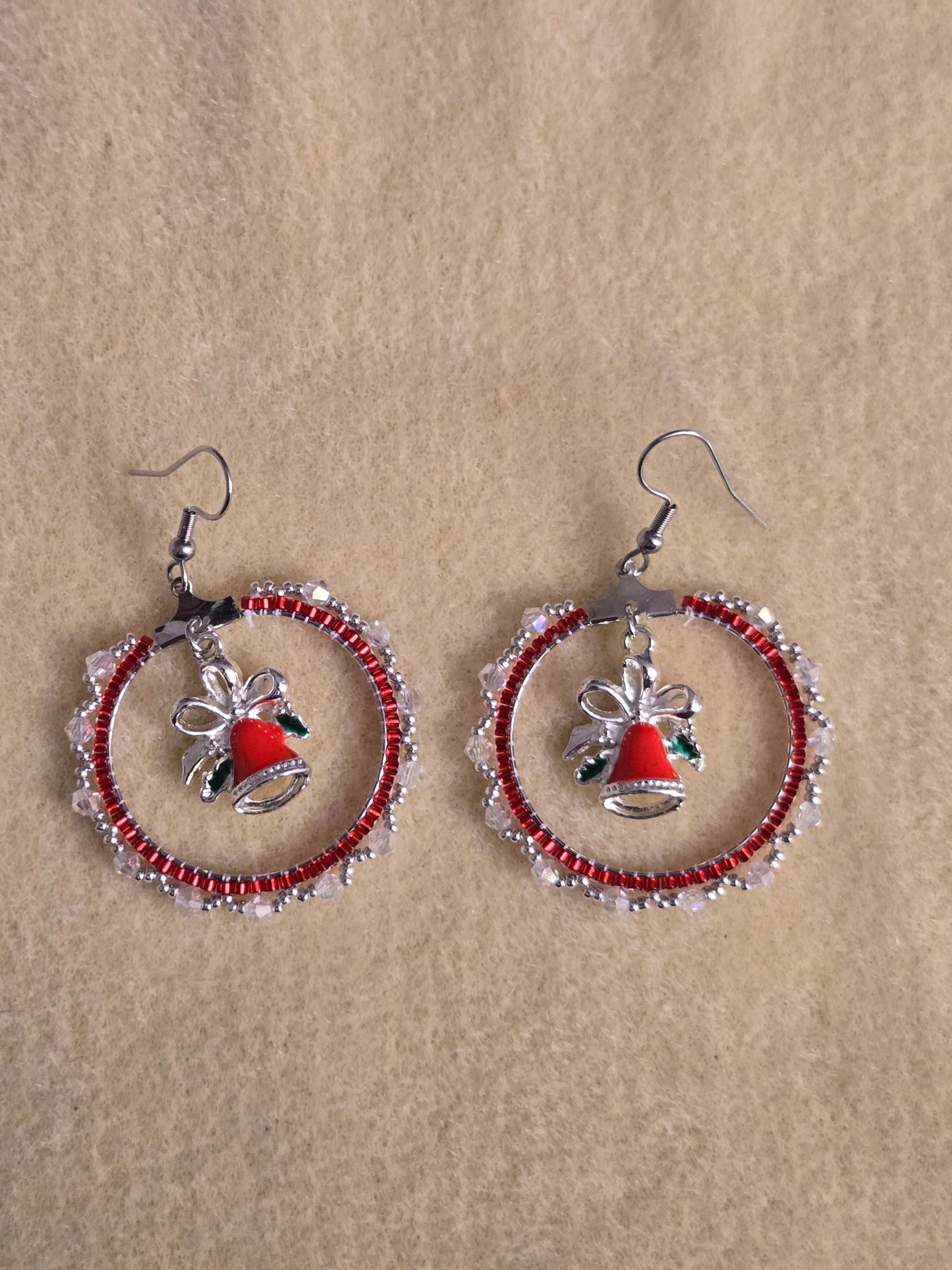 Christmas Bell Hoop Earrings