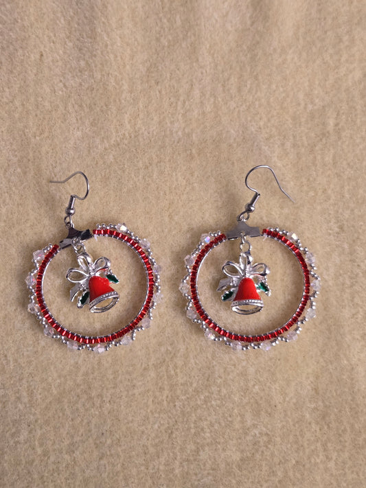 Christmas Bell Hoop Earrings